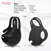 10cm vibrating cock ring measurements - 4cm diameter, 5.5cm inner width